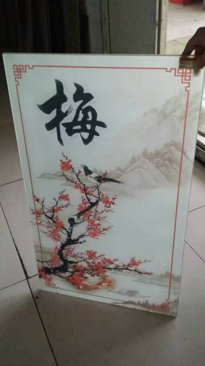 梅、蘭、竹、菊藝術(shù)玻璃