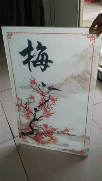 梅、蘭、竹、菊藝術(shù)玻璃